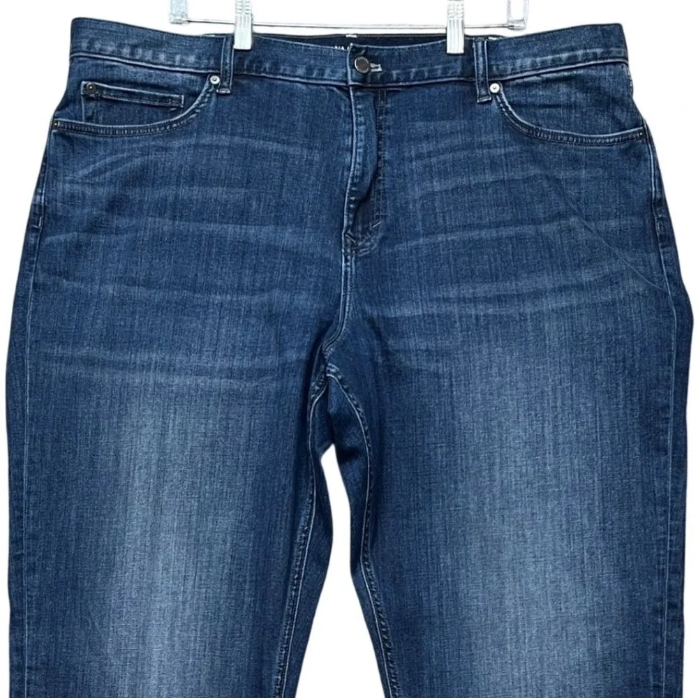 Banana Republic Traveler Jeans Mens 42x34 Dark Wash Taper Fit 5 Pocket Denim EUC
